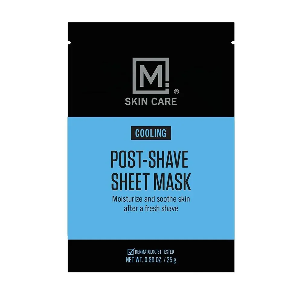 Set of 9 M.Skin Care Post Shave Cooling Facial Sheet Mask for Men, Moisturize
